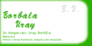 borbala uray business card